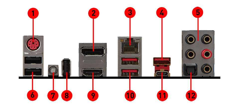 Z270 GAMING M7 back IO