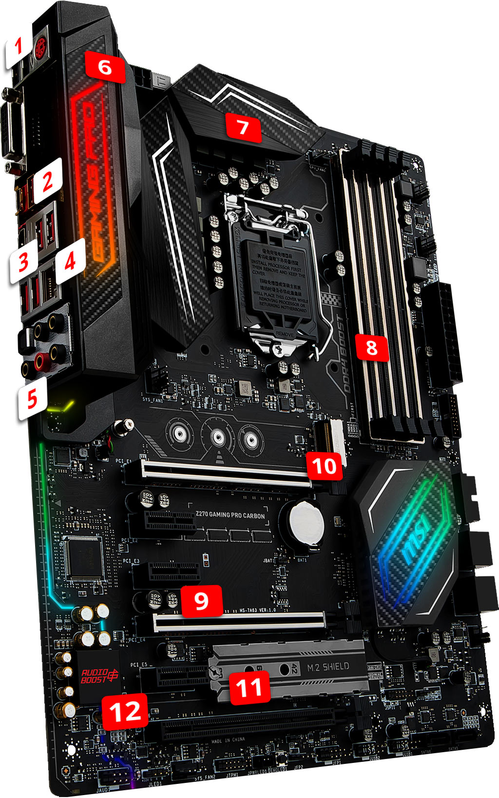 MSI Z270 GAMING Pro Carbon overview