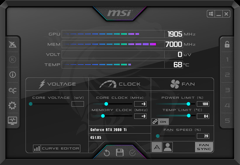 msi afterburner cpu fan control