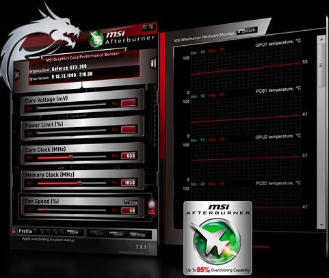MSI Afterburner, the most recognized and widely used Overclocking  Software in the world