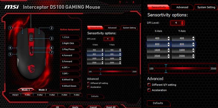 dpi settings for gaming