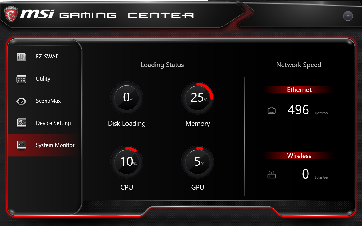 msi center control