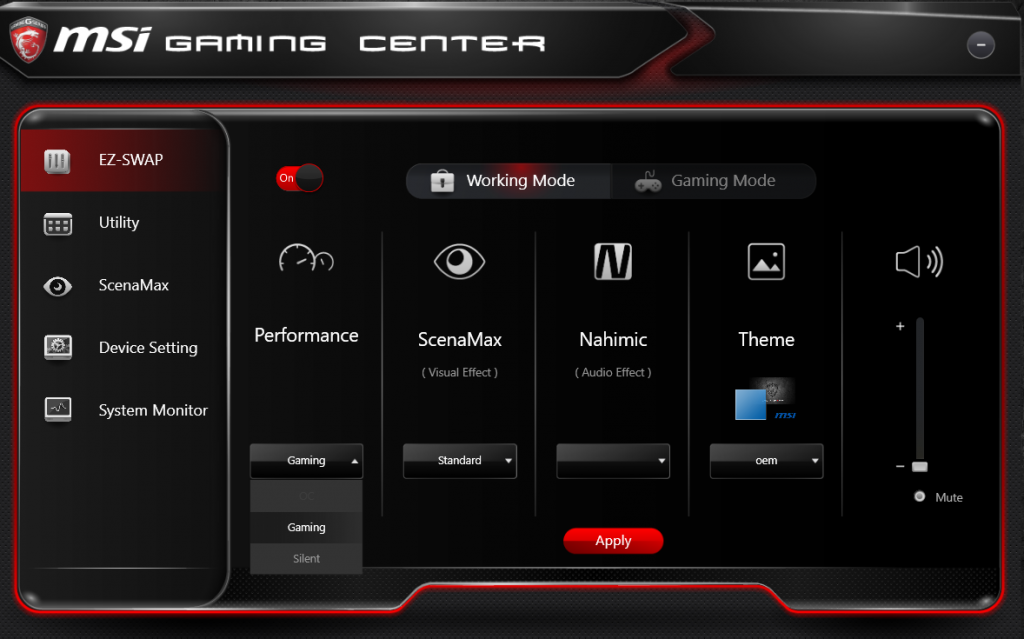 msi dragon center fan control