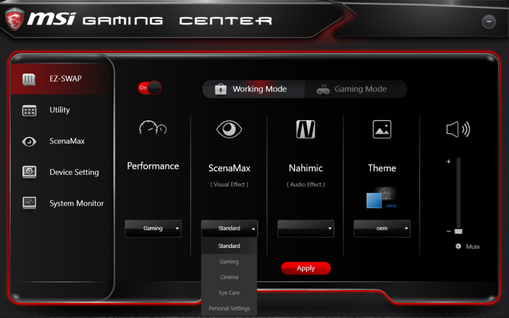 msi support center