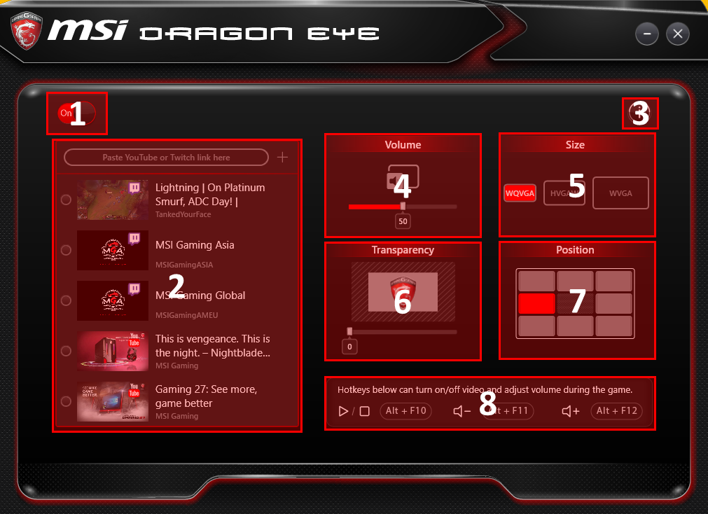 how to record videos from Msi dragons eye
