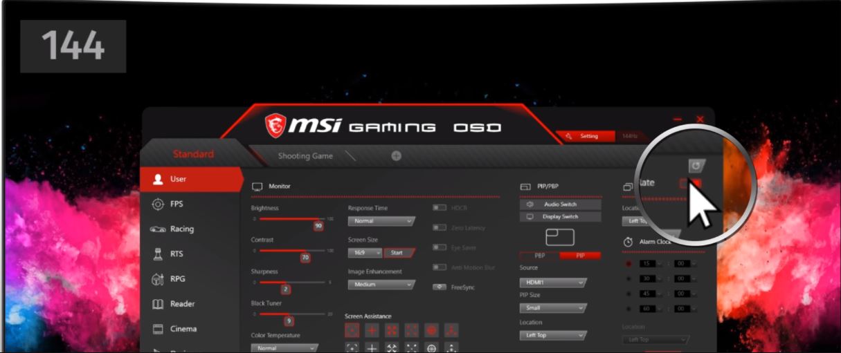 Gaming приложение. Gaming OSD. MSI OSD. Приложение OSD. Настройка монитора MSI.