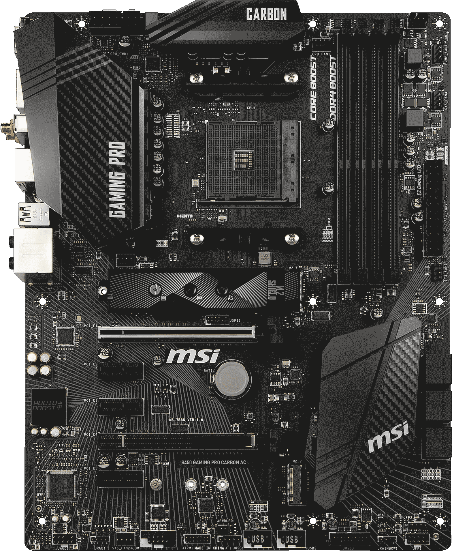 B450 Gaming Pro Carbon Ac Motherboard The World Leader In Motherboard Design Msi Global