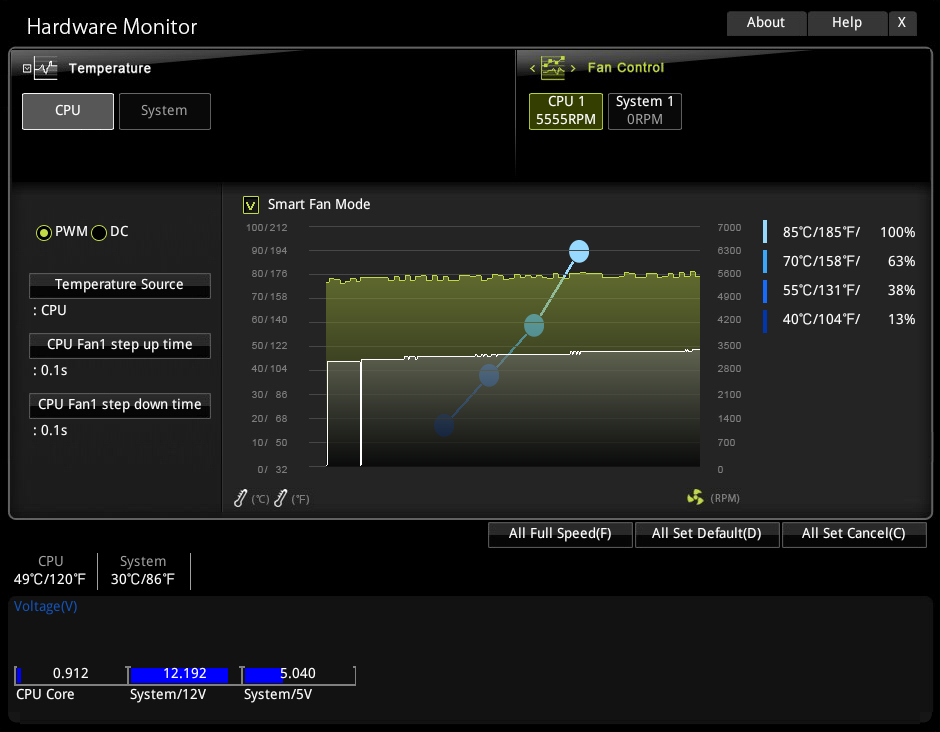 msi motherboard control fan speed