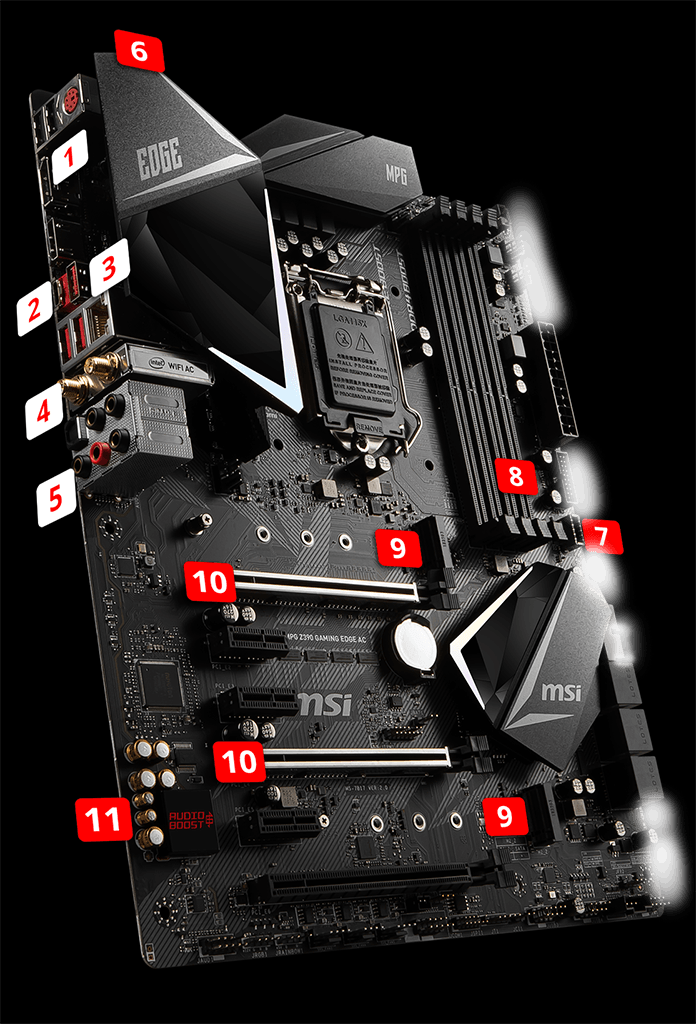 MSI MPG Z390 GAMING EDGE AC LGA 1151 (300 Series) Intel Z390 HDMI 