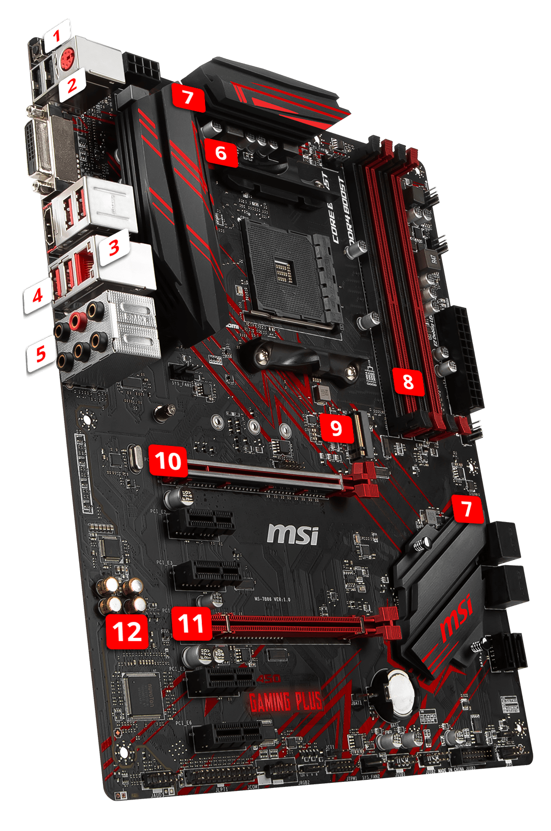 MSI B450 GAMING PLUS overview