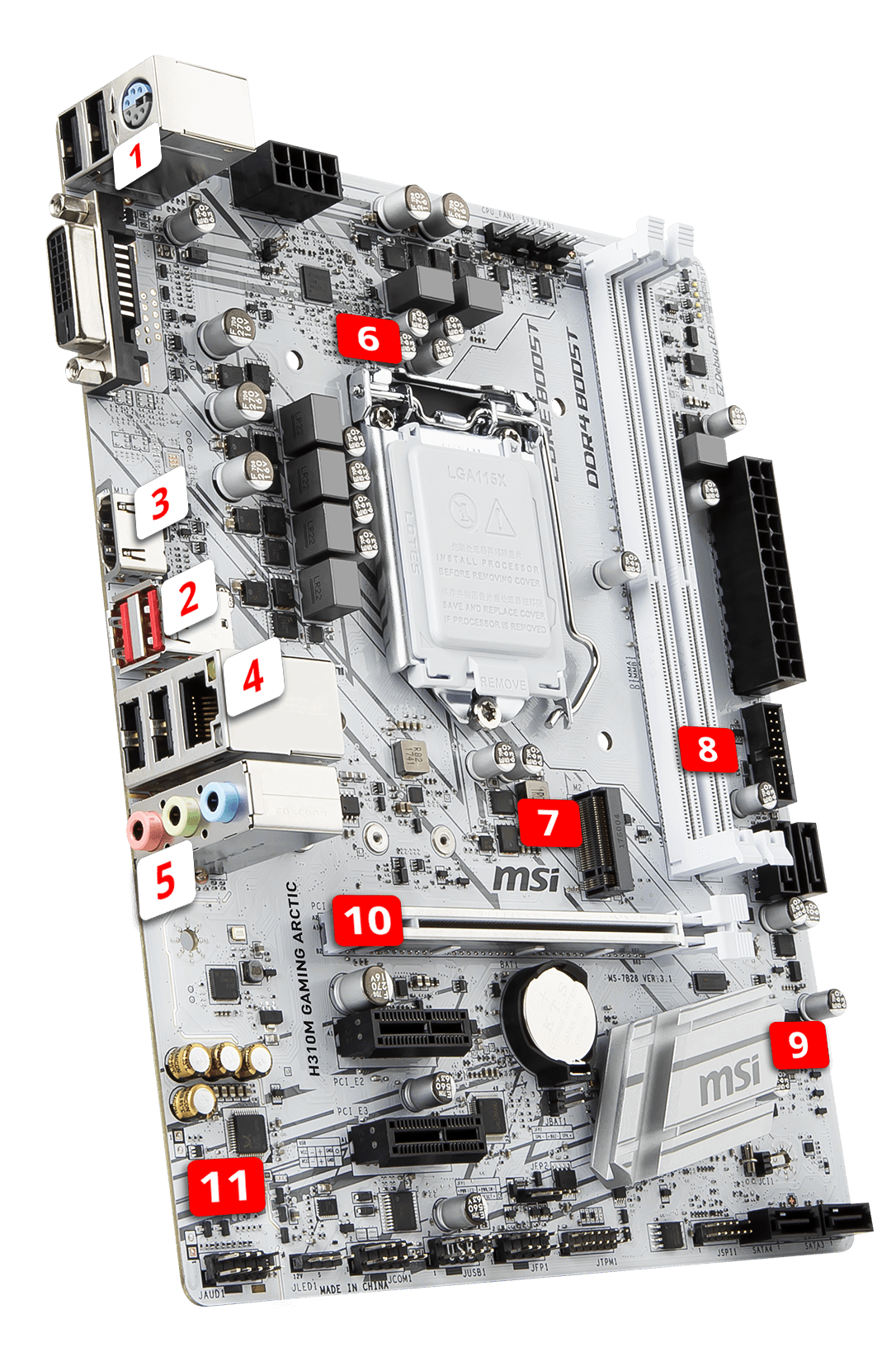MSI H310M GAMING ARCTIC overview