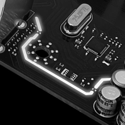 Isolated audio design with Isolated Audio with RGB LED Line