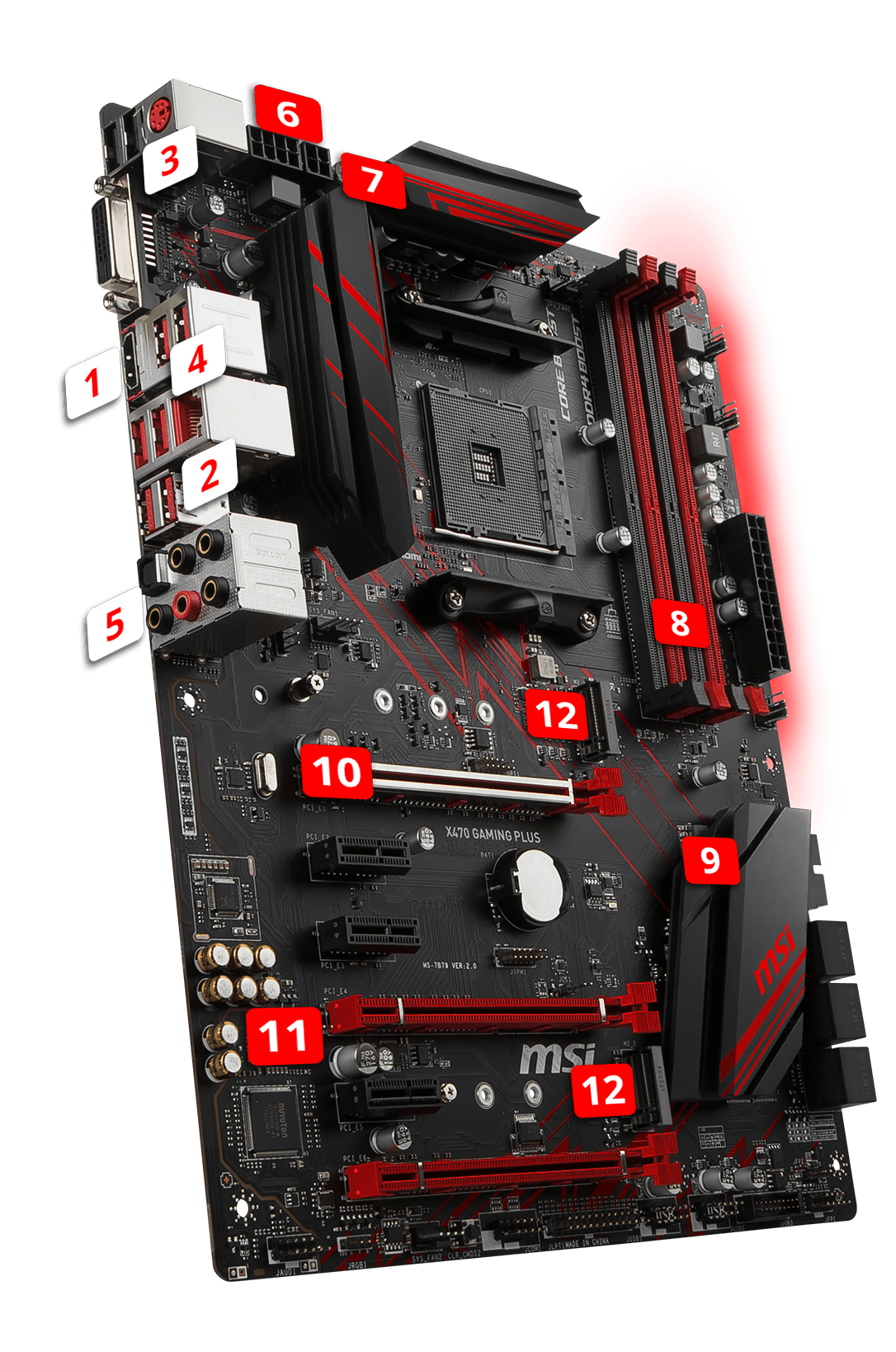MSI X470 GAMING PLUS overview