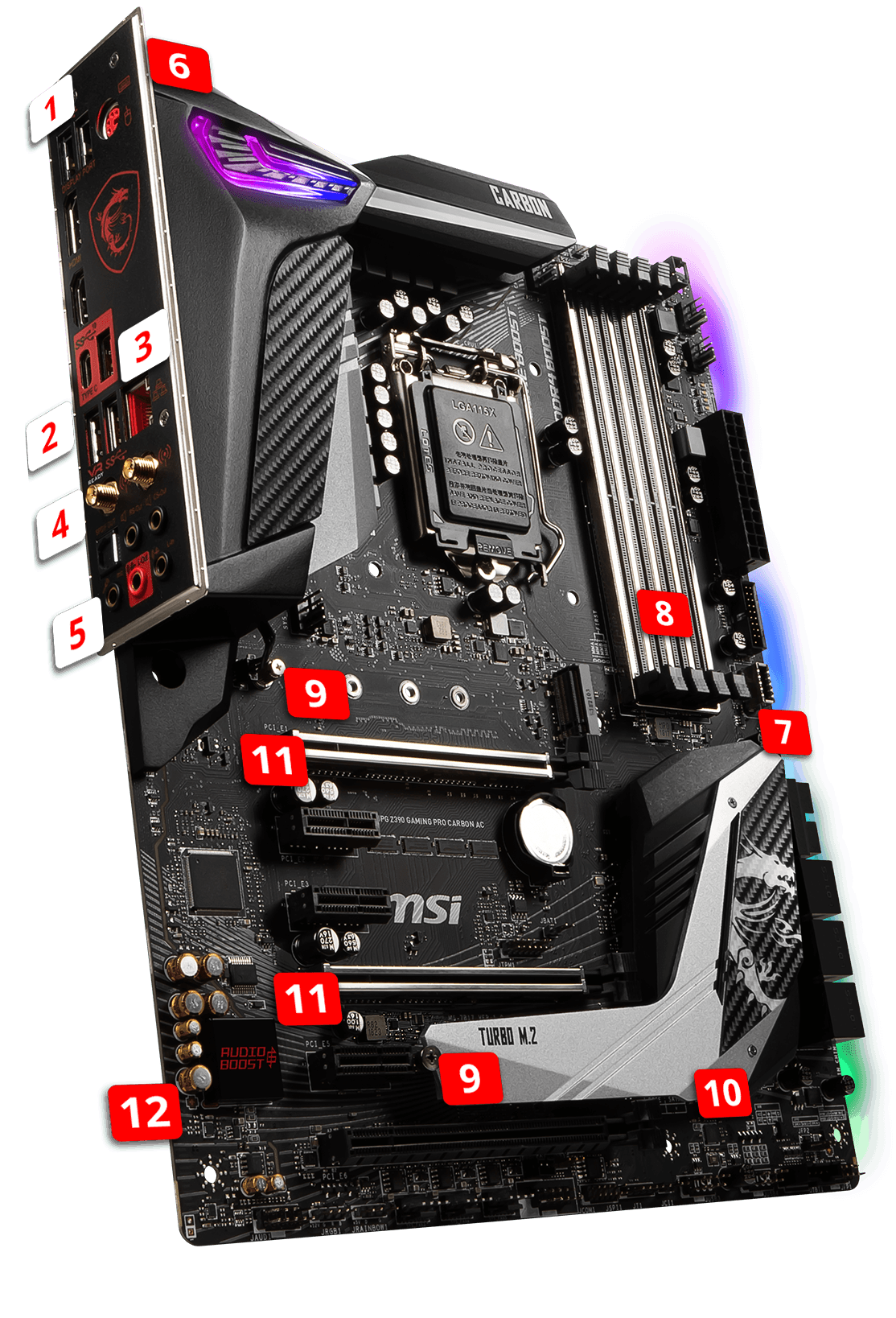MSI MPG Z390 GAMING PRO CARBON AC overview