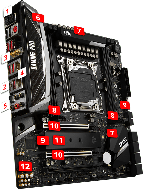 MSI X299m GAMING PRO CARBON AC overview