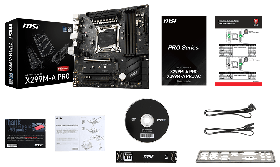 Specification X299M-A PRO | MSI Global - The Leading Brand in High