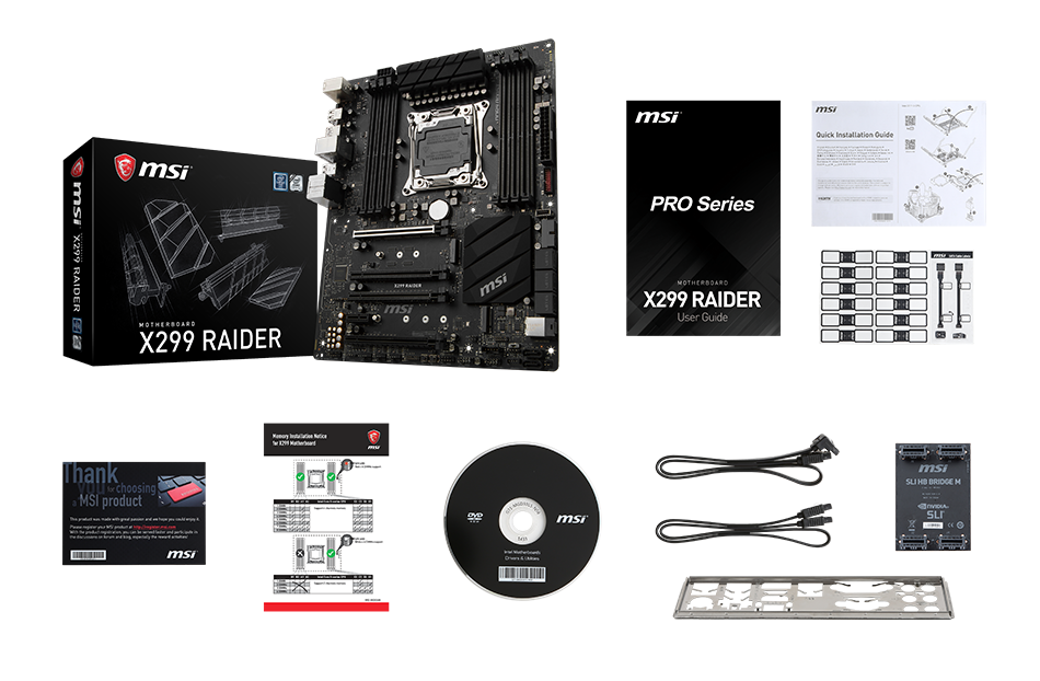 For Neat High-End PC Build | MSI X299 RAIDER Motherboard | MSI Global