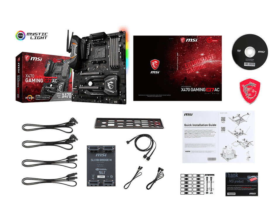 MSI X370 GAMING M7 ACK box content