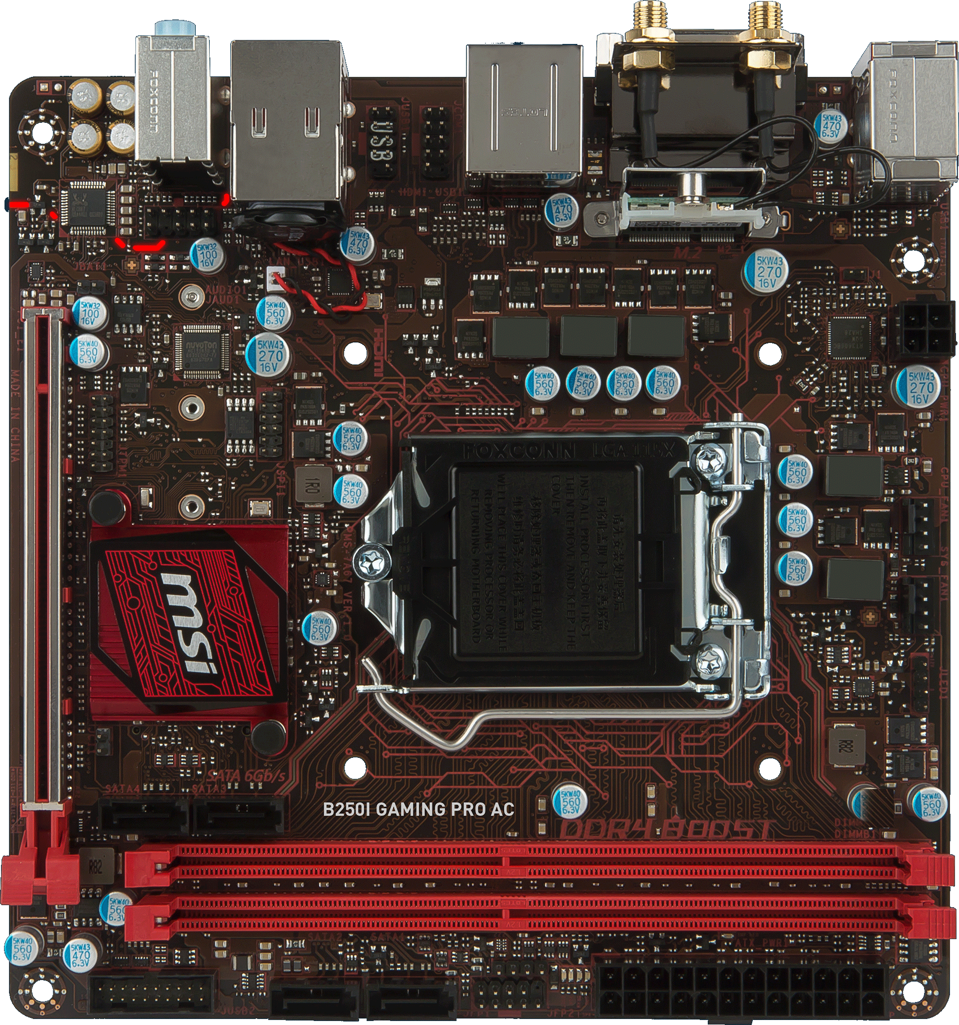 MSI B250I Gaming Pro AC LGA1151 Mini ITX Motherboard
