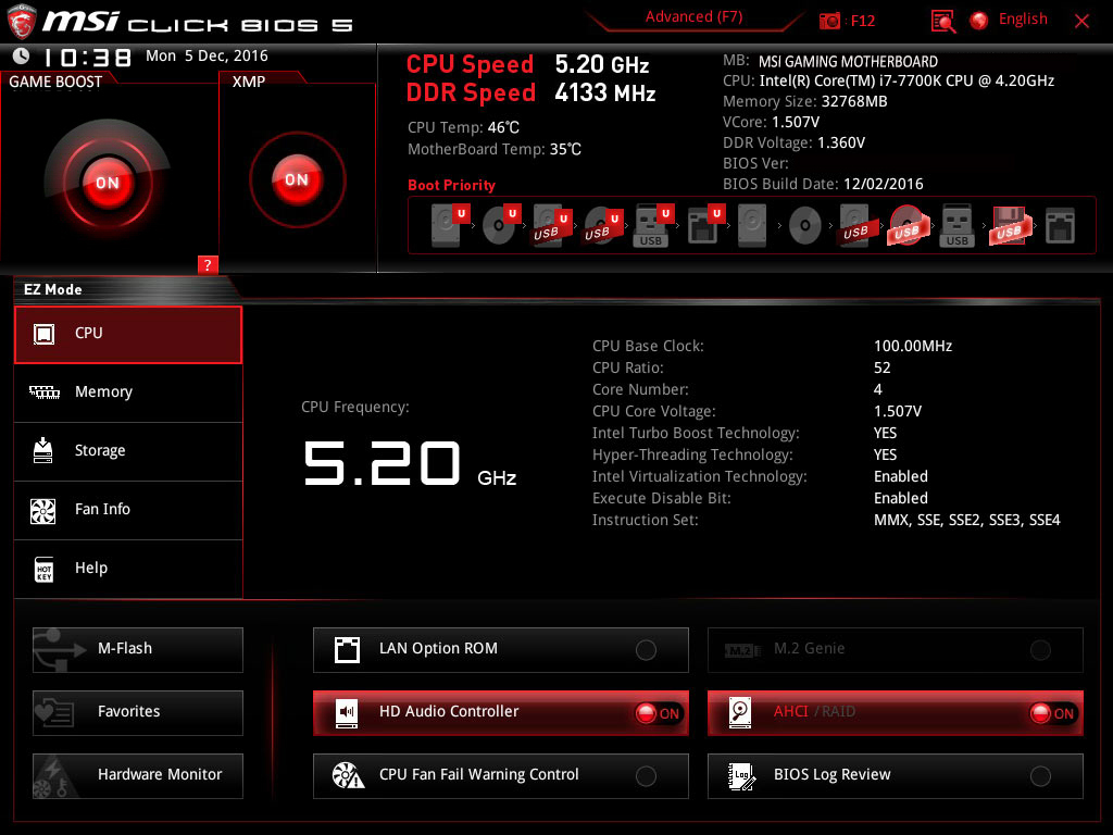 MSI Z270 Gaming Pro Carbon LGA1151 ATX Motherboard