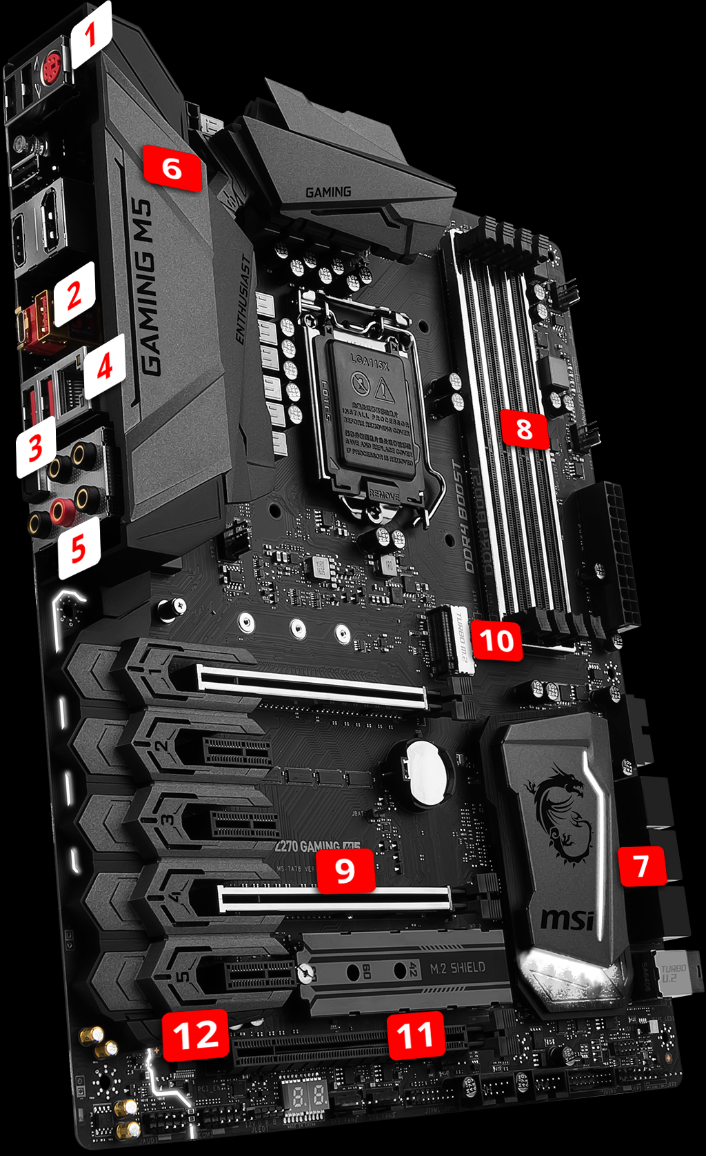 Материнская плата MSI Z270 GAMING M5 купить в магазине Planeta COMP | Код  товара: 1204545 | Цена: 12230 руб. | Характеристики