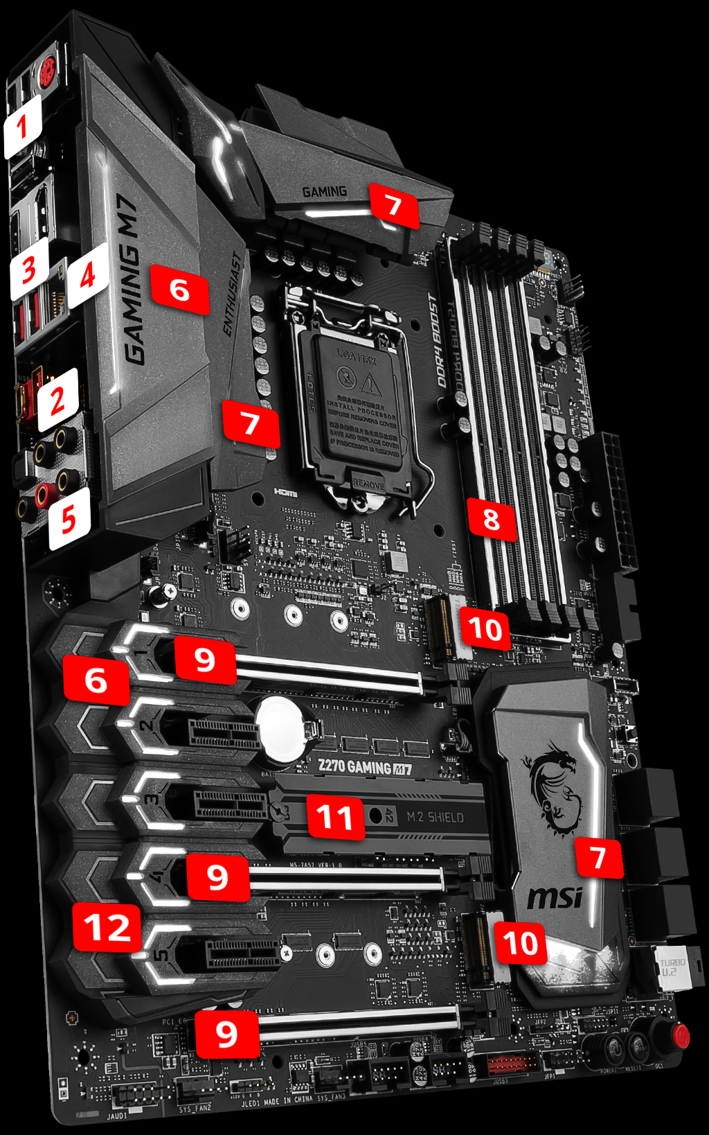 MSI Z270 Gaming M7 LGA1151 ATX Motherboard