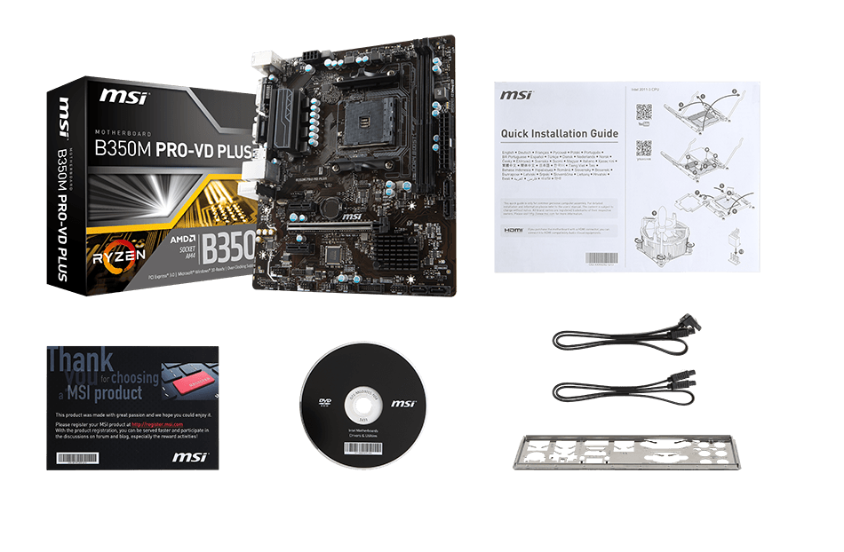 Specification B350M Pro-Vd Plus | Msi Global - The Leading Brand In  High-End Gaming & Professional Creation