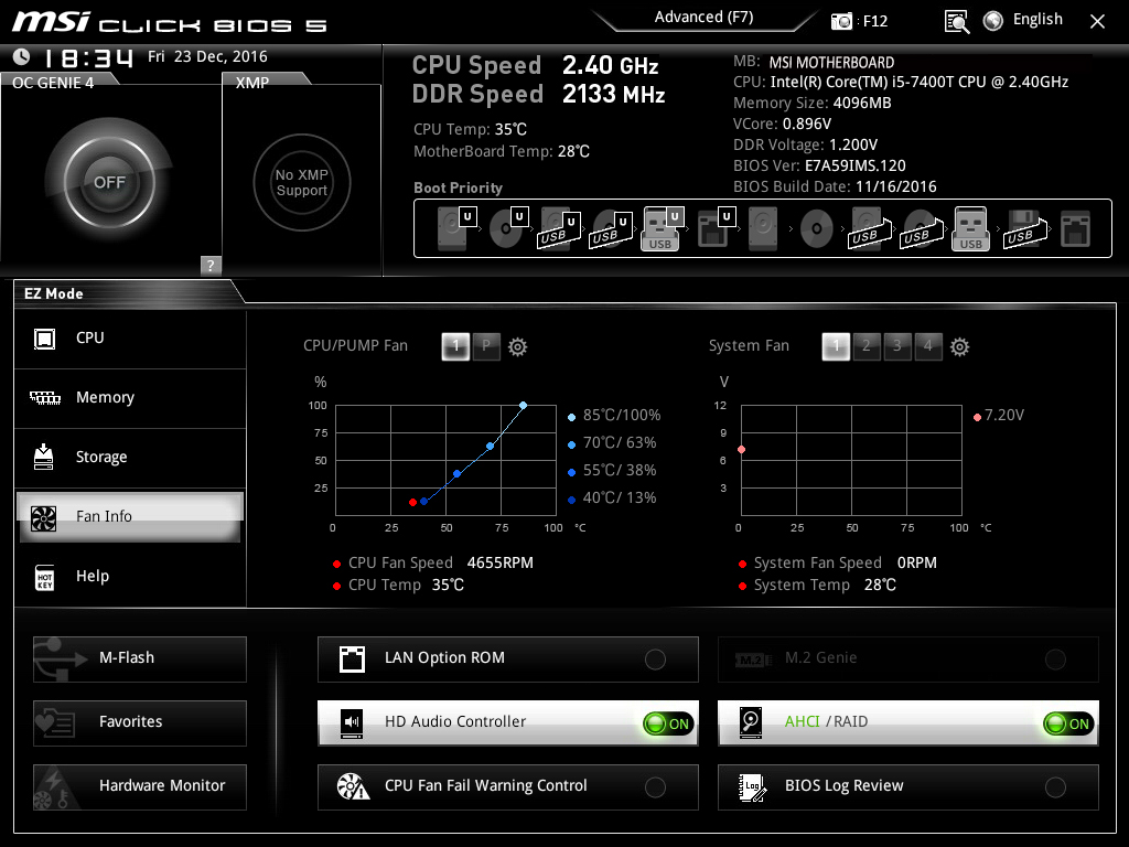 MSI Intel Z270 PC MATE 7th/6th Gen USB2 Motherboard - Black