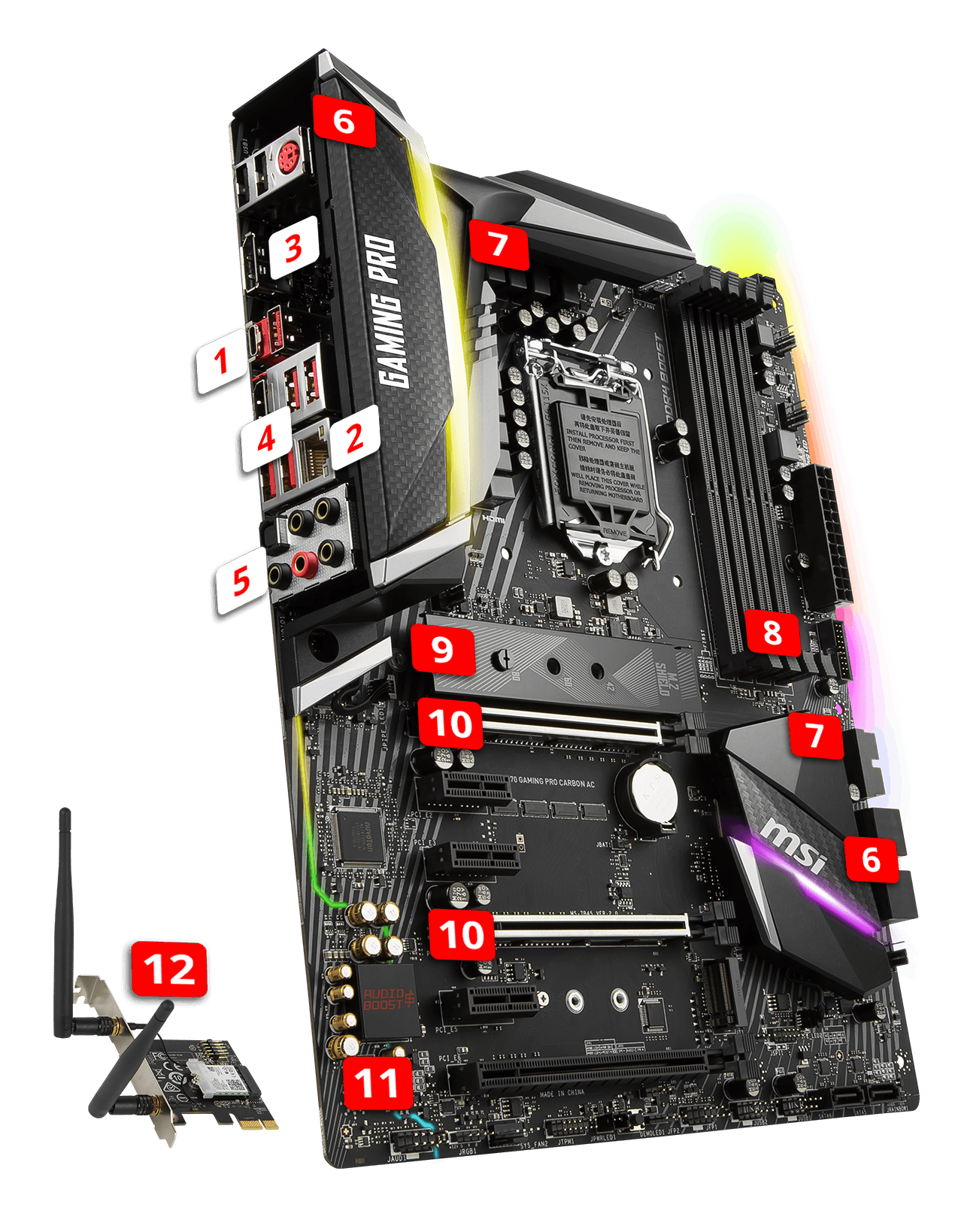 MSI Z370 GAMING PRO CARBON AC overview