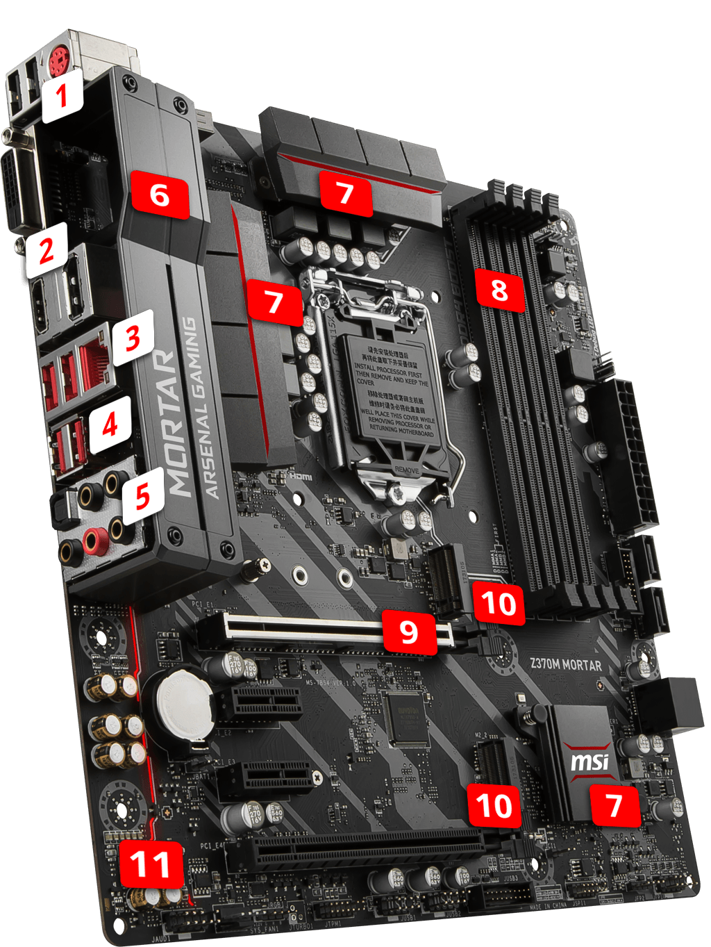 MSI Z370M MORTAR overview