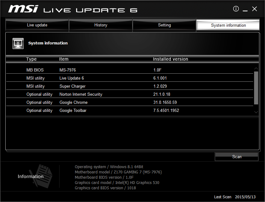 Msi live update 6 не запускается на windows 10