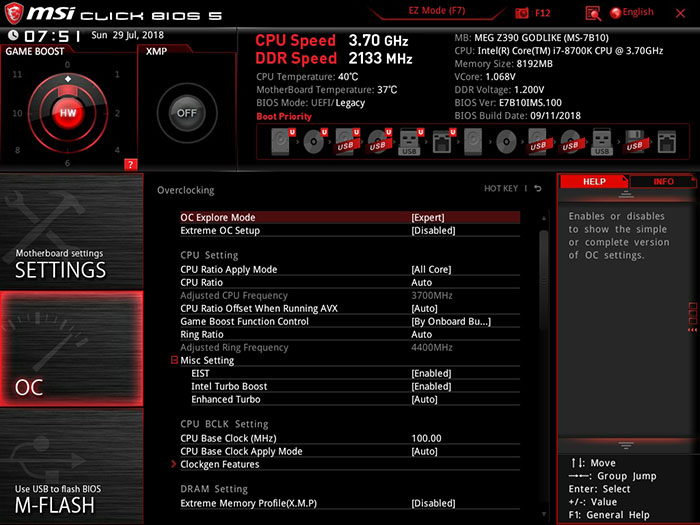 How can you overclock your Intel 9th Gen CPU up to 5GHz with MSI