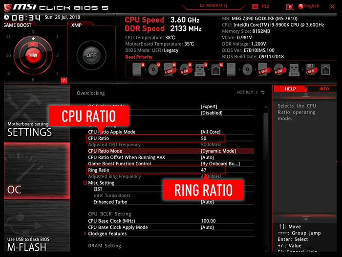 How can you overclock your Intel 9th Gen CPU up to 5GHz with