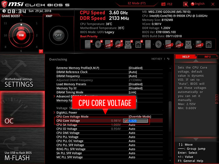 How can you overclock your Intel 9th Gen CPU up to 5GHz with MSI