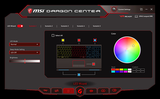 msi dragon center dpi