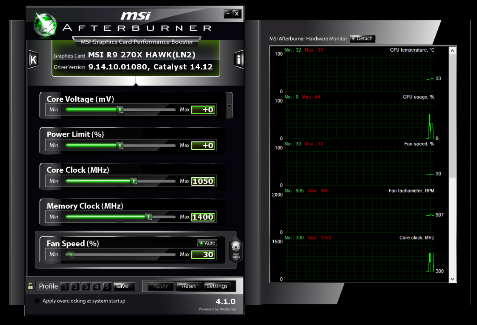 when using msi kombustor how hot should my gpu get