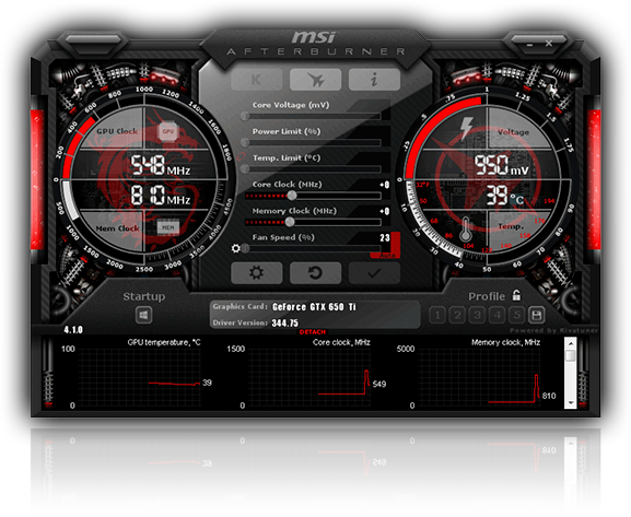 show cpu temp msi afterburner