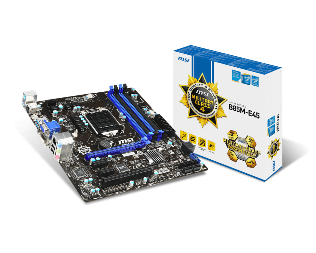 Carte mère originale pour ordinateur de bureau MSI B85M-E45 LGA 1150, – La  Shop techno