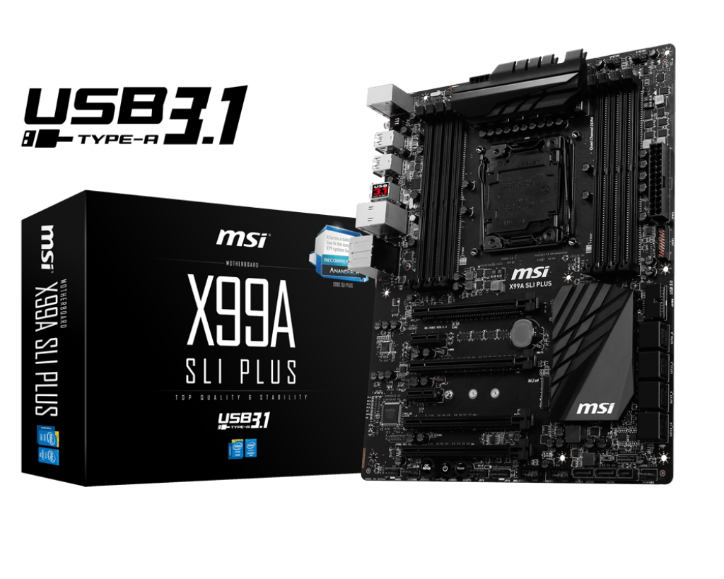 MSI X99A SLI PLUS マザーボード Intel X99 LGA M.2 LGA 2011-V3 ATX DDR4-