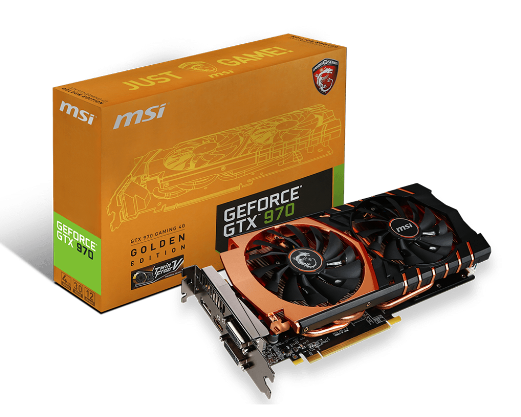 Specification GeForce GTX 970 GAMING 4G Golden Edition | MSI Global - The  Leading Brand in High-end Gaming  Professional Creation