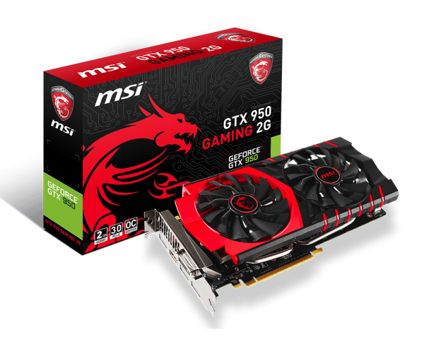 Overview GeForce GTX 950 GAMING 2G 