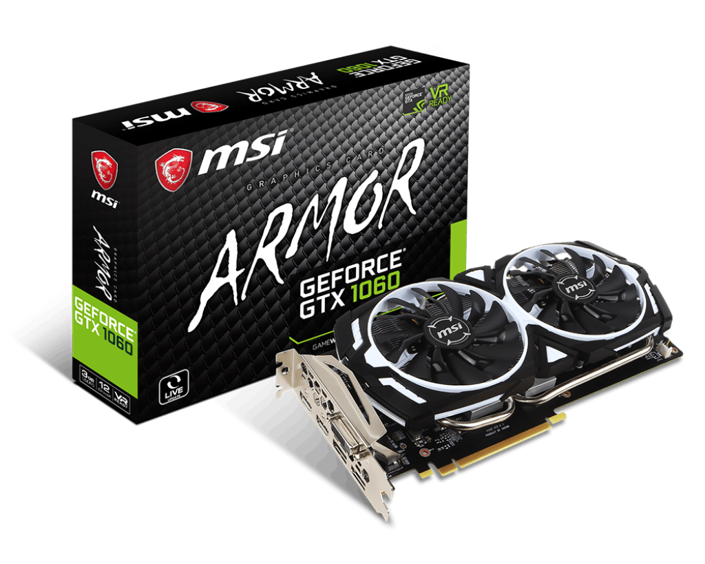 Specification GeForce GTX 1060 ARMOR 3G V1 | MSI Canada