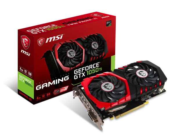 Overview GeForce GTX 1050 Ti GAMING 4G 