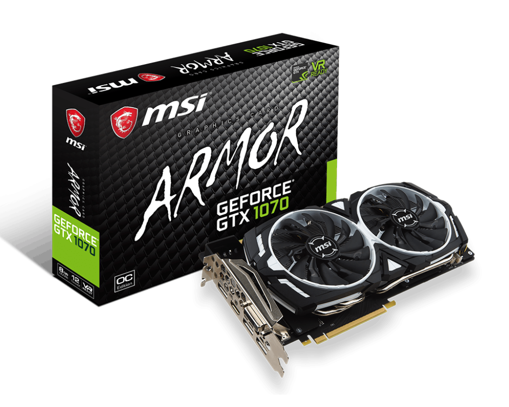 Specification GeForce GTX 1070 ARMOR 8G OC | MSI Global - The 