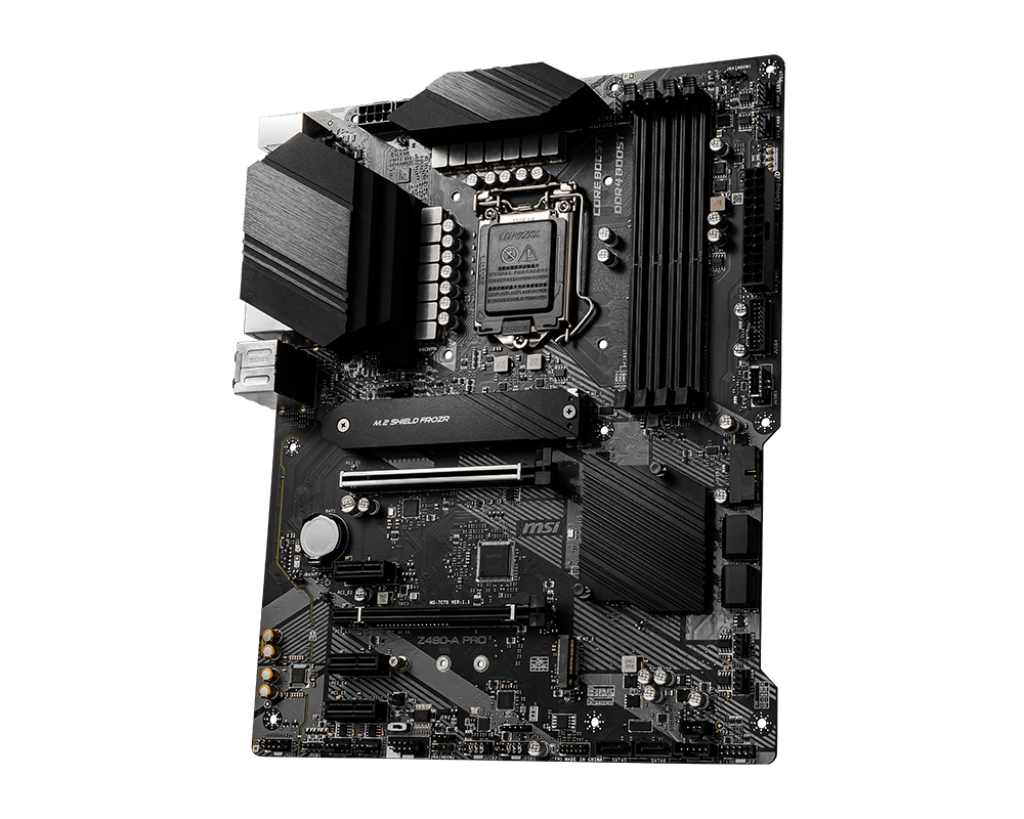 MSI Z490-A Pro ProSeries Carte mère ATX (Intel Core 10e génération, Socket LGA  1200, DDR4, Double emplacements M.2, USB 3.2 Gen 2, LAN 2,5 G, DP/HDMI) :  : Informatique