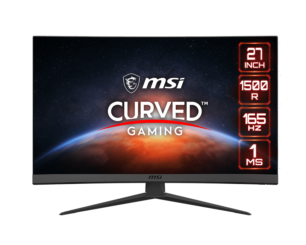 msi 27 curved 165hz 1ms gaming monitor