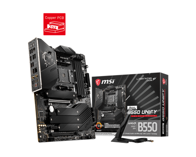 MSI MEG B550 UNIFY AMD AM4 DDR4 CF M.2 USB 3.2 Gen 2 Wi-Fi 6 HDMI