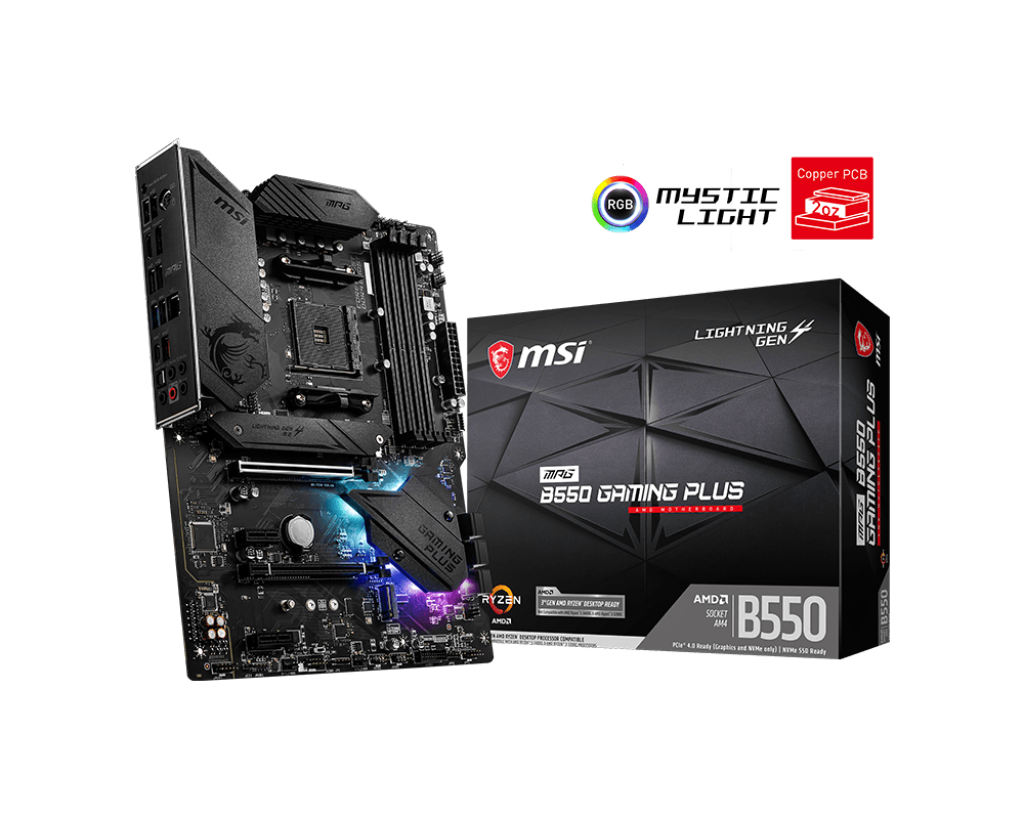 MSI MPG B550 GAMING PLUS AMD AM4 DDR4 M.2 USB 3.2 Gen 2 HDMI ATX 