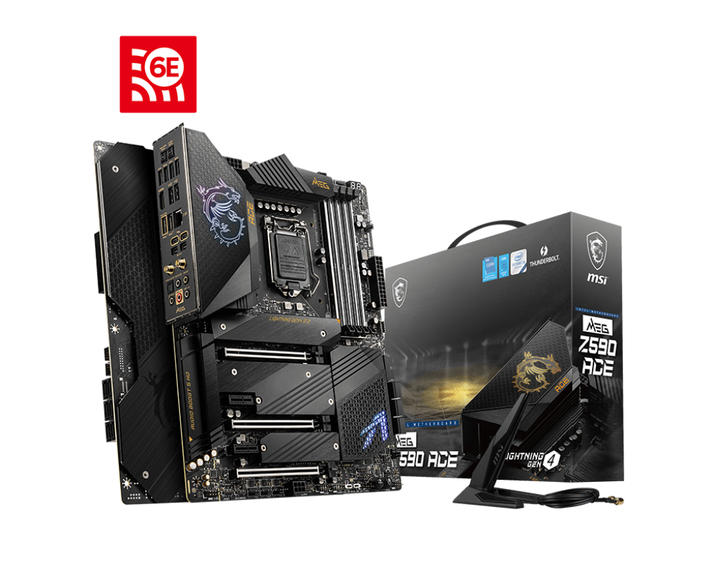 MSI MEG Z590 ACE Gaming Motherboard ATX - Supports Intel Core 11th 