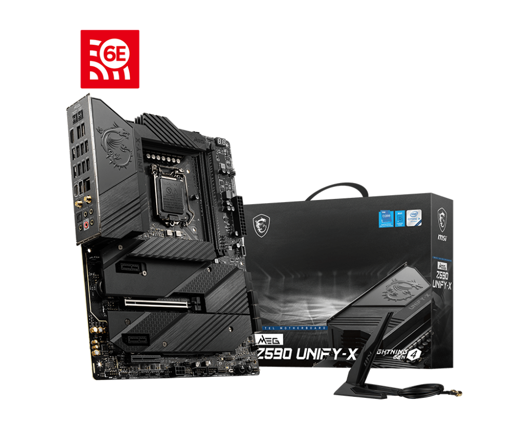 MSI MEG Z590 UNIFY-X - игровая материнская плата MSI форм-фактора ATX - для  процессоров 11-го поколения Intel Core, LGA 1200 - 16+2+1 Phase 90A SPS,  DDR4 Boost (5600MHz/OC), PCIe 4.0 x16, 4